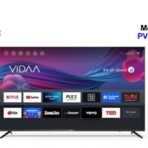 Polystar 55”UHD 4K Smart TV(Frameless) OS: VIDAA With Bluetooth Version: 2.1+ED R/4.2/5.0. Netflix & YouTube, 1g/4g, Wall Mount High Definition Media Interphase