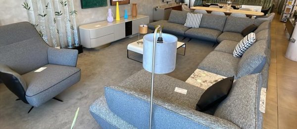 Sleek Grey Turkish-Sofa Set